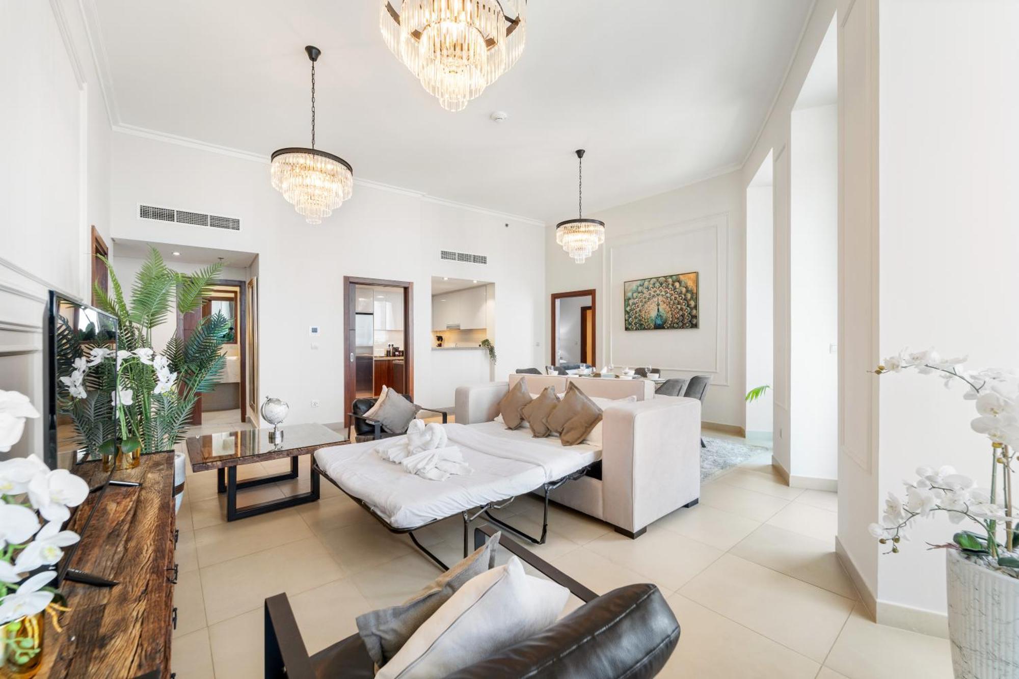 First Class 2Br With Full Dubai Skyline & Sea View Exterior photo